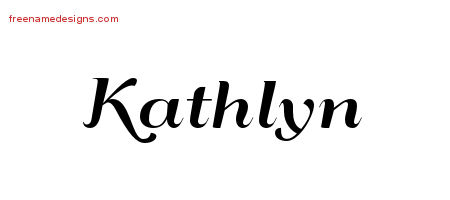 Art Deco Name Tattoo Designs Kathlyn Printable