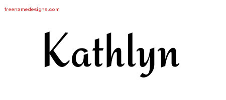 Calligraphic Stylish Name Tattoo Designs Kathlyn Download Free