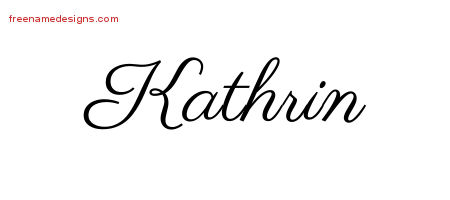 Classic Name Tattoo Designs Kathrin Graphic Download