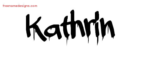 Graffiti Name Tattoo Designs Kathrin Free Lettering