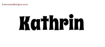 Groovy Name Tattoo Designs Kathrin Free Lettering