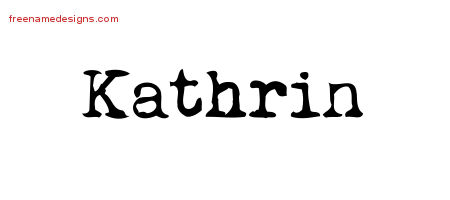 Vintage Writer Name Tattoo Designs Kathrin Free Lettering