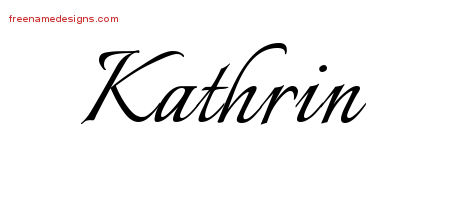 Calligraphic Name Tattoo Designs Kathrin Download Free