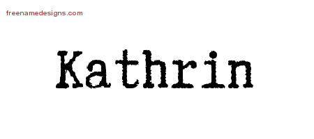 Typewriter Name Tattoo Designs Kathrin Free Download