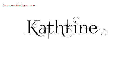 Decorated Name Tattoo Designs Kathrine Free