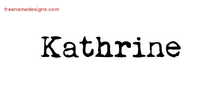 Vintage Writer Name Tattoo Designs Kathrine Free Lettering