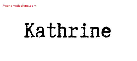 Typewriter Name Tattoo Designs Kathrine Free Download