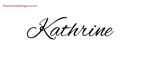Cursive Name Tattoo Designs Kathrine Download Free