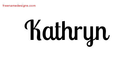 Handwritten Name Tattoo Designs Kathryn Free Download