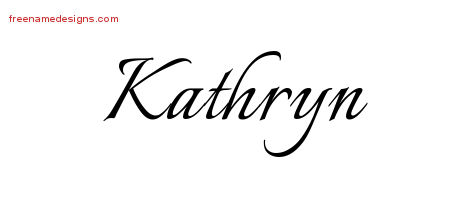 Calligraphic Name Tattoo Designs Kathryn Download Free