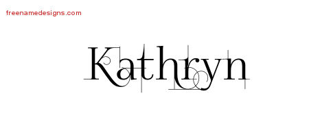 Decorated Name Tattoo Designs Kathryn Free