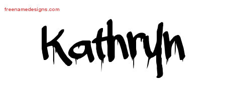 Graffiti Name Tattoo Designs Kathryn Free Lettering