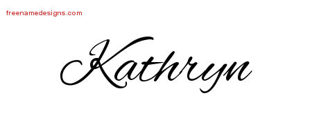 Cursive Name Tattoo Designs Kathryn Download Free