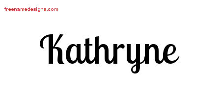 Handwritten Name Tattoo Designs Kathryne Free Download
