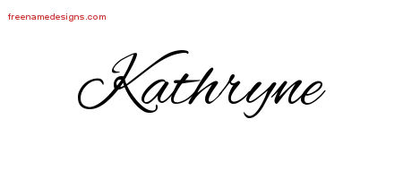 Cursive Name Tattoo Designs Kathryne Download Free