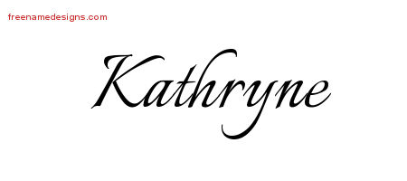 Calligraphic Name Tattoo Designs Kathryne Download Free