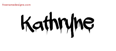 Graffiti Name Tattoo Designs Kathryne Free Lettering