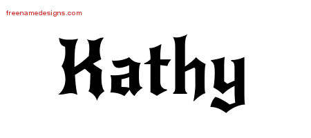 Gothic Name Tattoo Designs Kathy Free Graphic