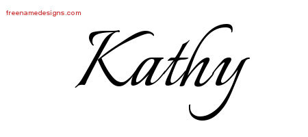 Calligraphic Name Tattoo Designs Kathy Download Free