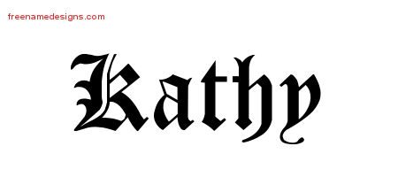 Blackletter Name Tattoo Designs Kathy Graphic Download