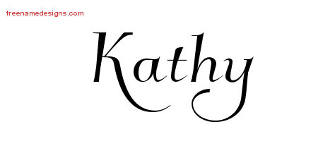 Elegant Name Tattoo Designs Kathy Free Graphic
