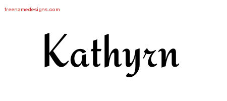 Calligraphic Stylish Name Tattoo Designs Kathyrn Download Free