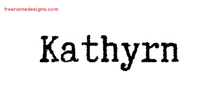 Typewriter Name Tattoo Designs Kathyrn Free Download
