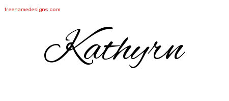 Cursive Name Tattoo Designs Kathyrn Download Free
