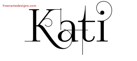 Decorated Name Tattoo Designs Kati Free