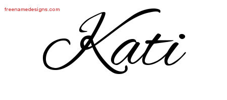 Cursive Name Tattoo Designs Kati Download Free
