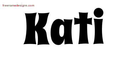 Groovy Name Tattoo Designs Kati Free Lettering