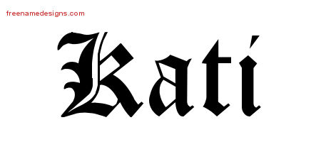 Blackletter Name Tattoo Designs Kati Graphic Download