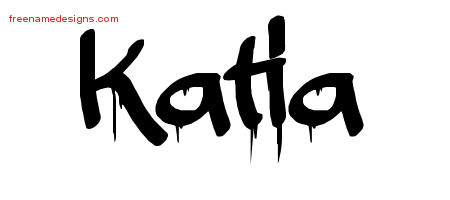 Graffiti Name Tattoo Designs Katia Free Lettering