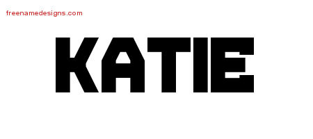 Titling Name Tattoo Designs Katie Free Printout