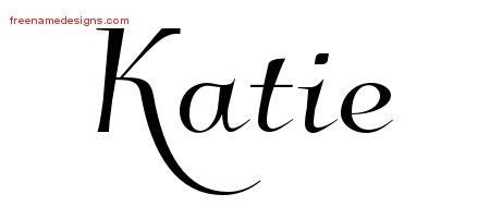 Elegant Name Tattoo Designs Katie Free Graphic