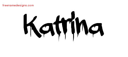 Graffiti Name Tattoo Designs Katrina Free Lettering