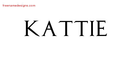 Regal Victorian Name Tattoo Designs Kattie Graphic Download