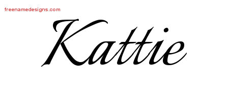 Calligraphic Name Tattoo Designs Kattie Download Free