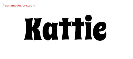 Groovy Name Tattoo Designs Kattie Free Lettering