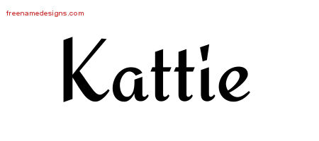 Calligraphic Stylish Name Tattoo Designs Kattie Download Free