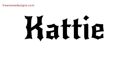 Gothic Name Tattoo Designs Kattie Free Graphic
