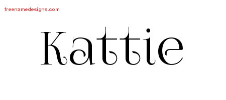 Vintage Name Tattoo Designs Kattie Free Download