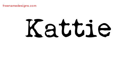 Vintage Writer Name Tattoo Designs Kattie Free Lettering