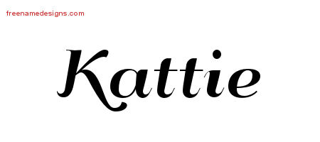 Art Deco Name Tattoo Designs Kattie Printable