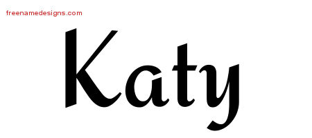 Calligraphic Stylish Name Tattoo Designs Katy Download Free