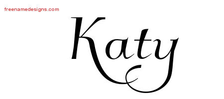 Elegant Name Tattoo Designs Katy Free Graphic