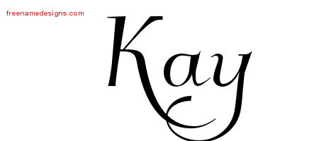 Elegant Name Tattoo Designs Kay Free Graphic