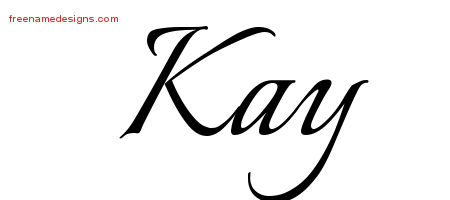 Calligraphic Name Tattoo Designs Kay Download Free