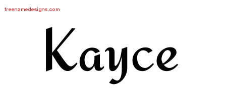 Calligraphic Stylish Name Tattoo Designs Kayce Download Free