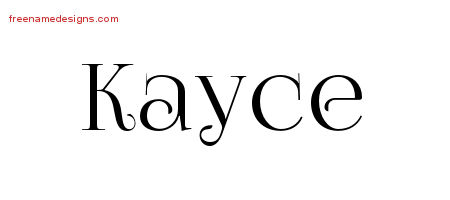 Vintage Name Tattoo Designs Kayce Free Download